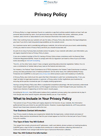 Privacy Policy