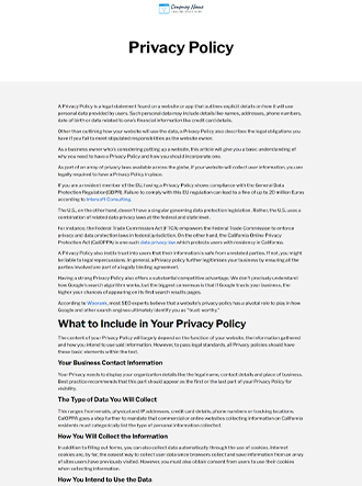 Privacy Policy