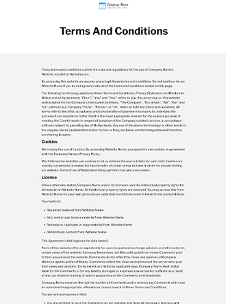 Terms and Conditions